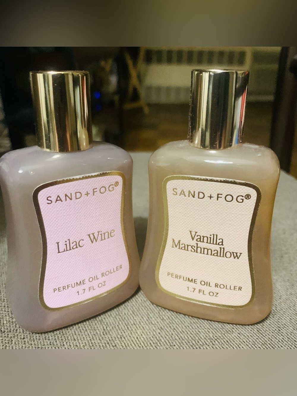 Sand & Fog Vanilla Marshmallow & Lilac Wine Eau De Perfume Oil rollers set